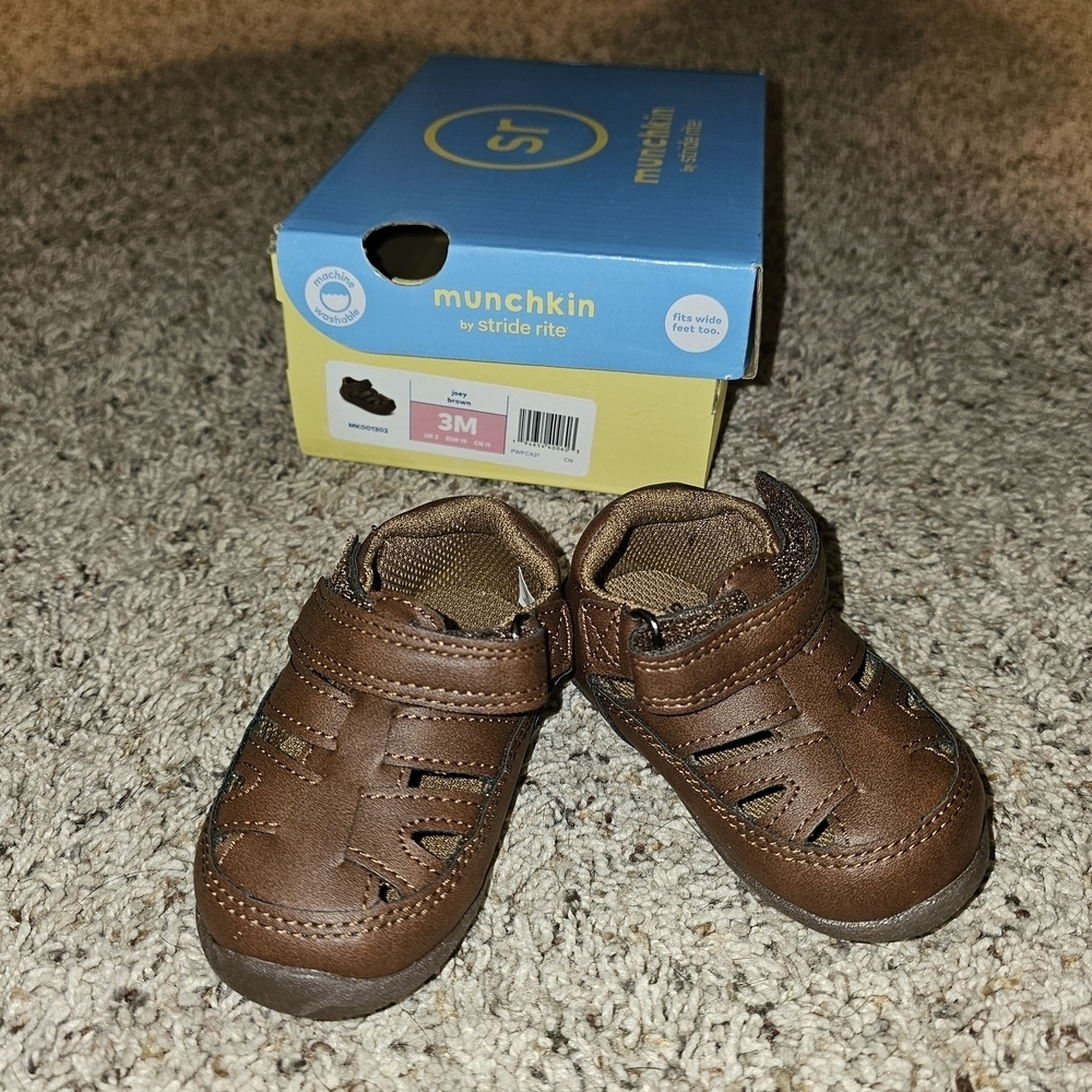 Stride Rite Brown Baby Walker Shoes